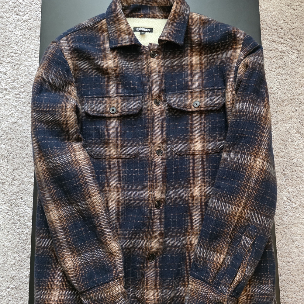 Plaid Button-Up Jacket